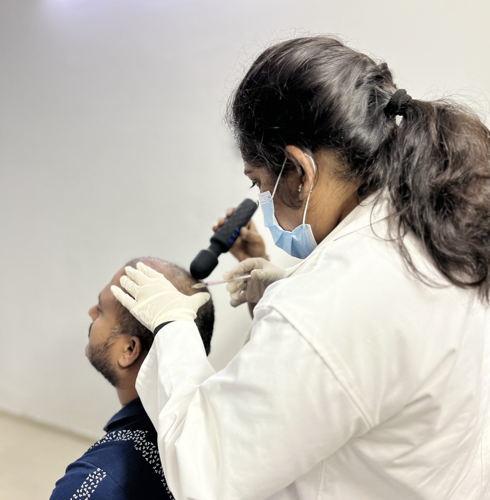 Hair fall treatment procedure at Transformance